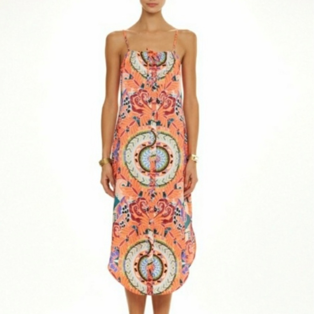 Mara Hoffman Easy Dress in neon coral